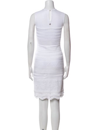 Roberto Cavalli Crew Neck Mini Dress
