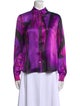 Roberto Cavalli Silk Long Sleeve Button-Up Top