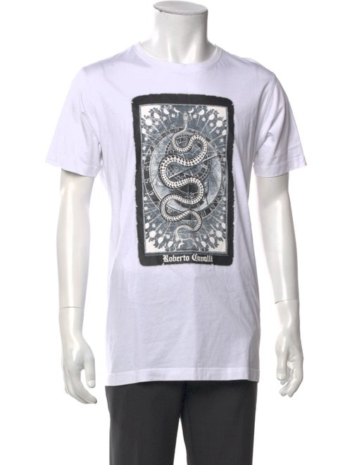 Roberto Cavalli Graphic Print Crew Neck T-Shirt