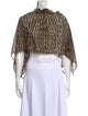 Roberto Cavalli Animal Print Mock Neck Crop Top