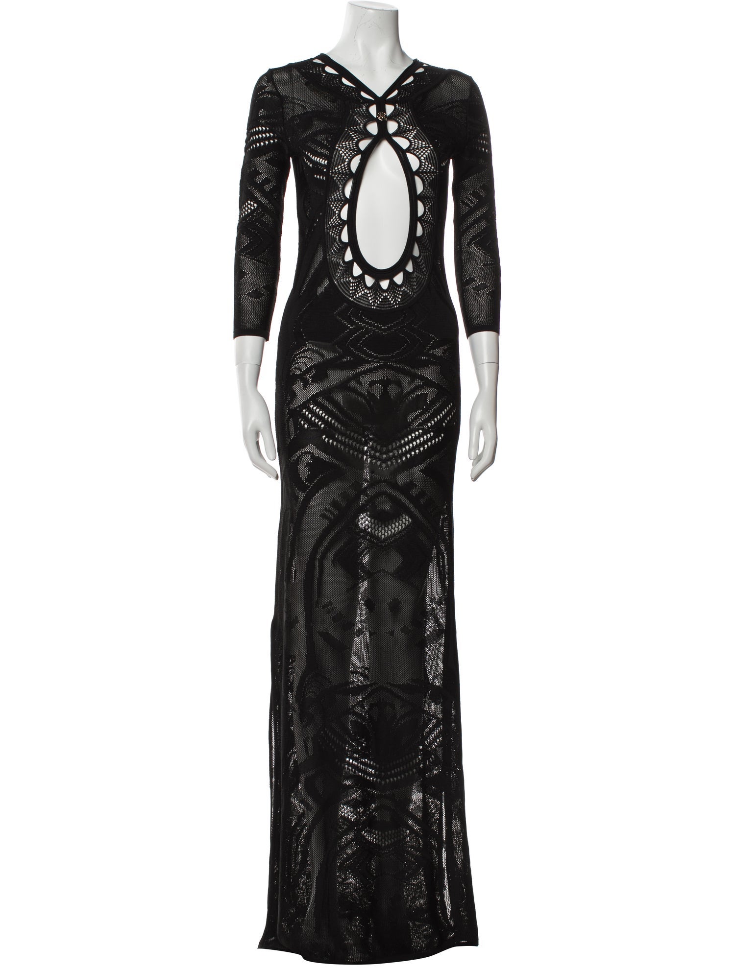 Roberto Cavalli Lace Pattern Long Dress