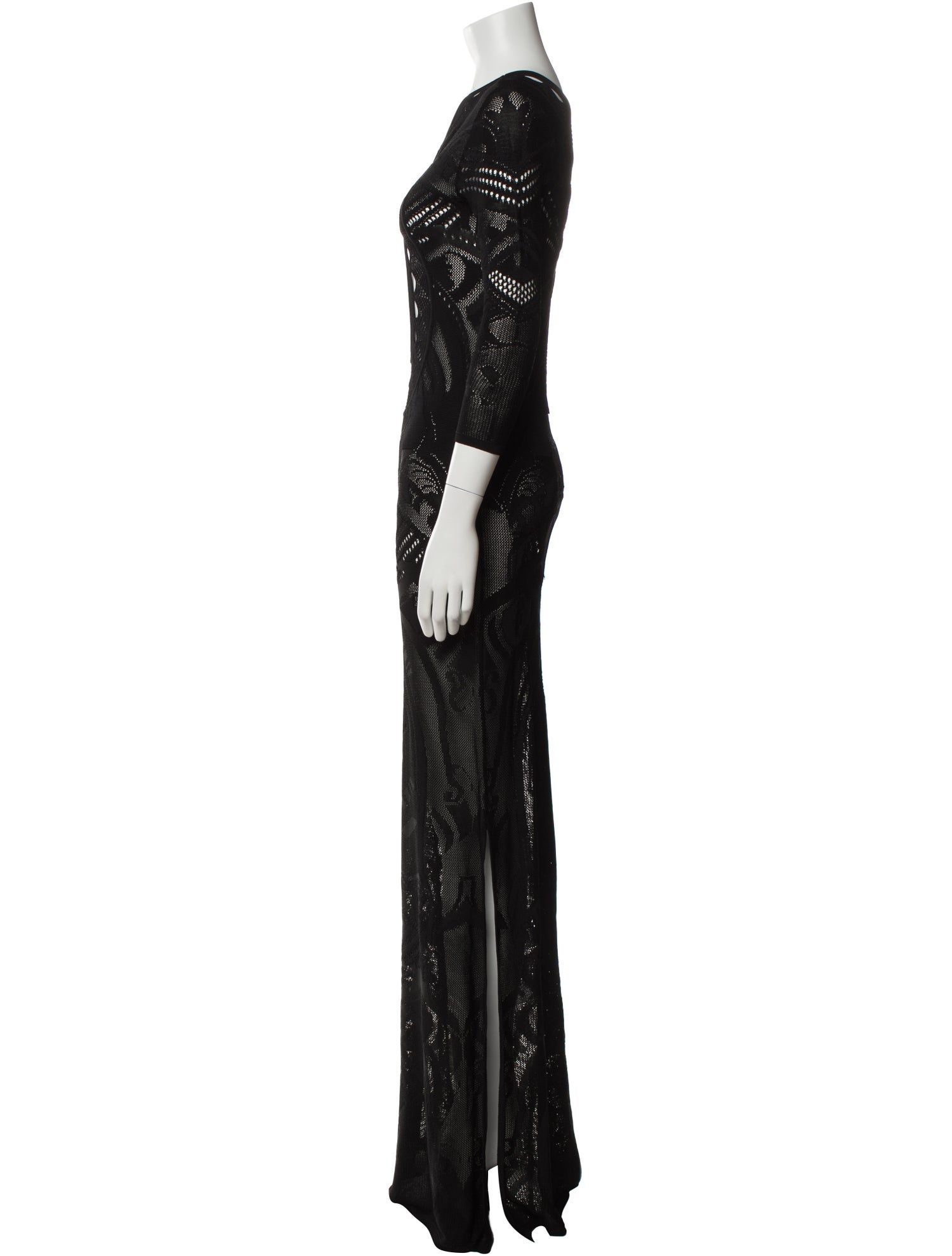 Roberto Cavalli Lace Pattern Long Dress