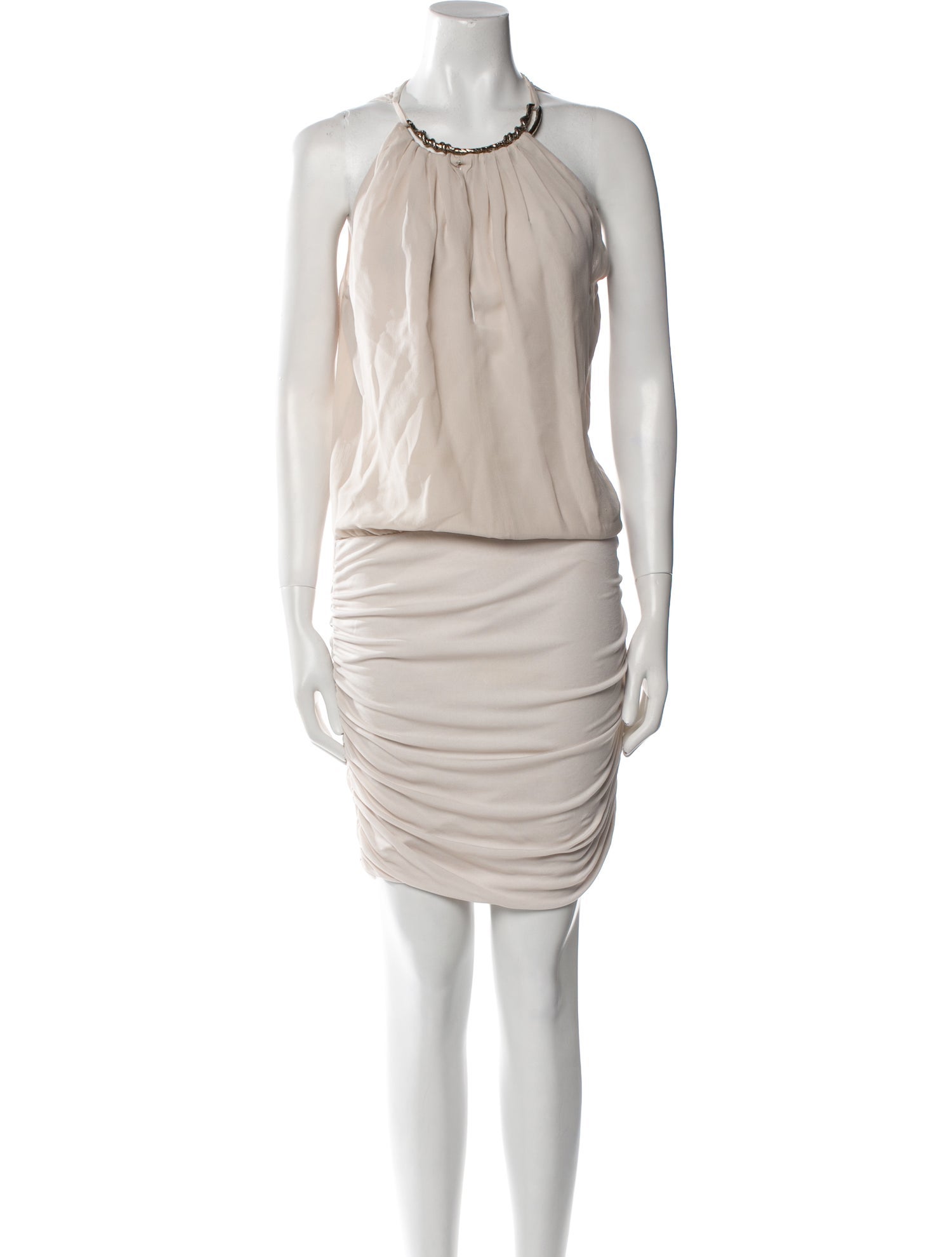 Roberto Cavalli Crew Neck Mini Dress