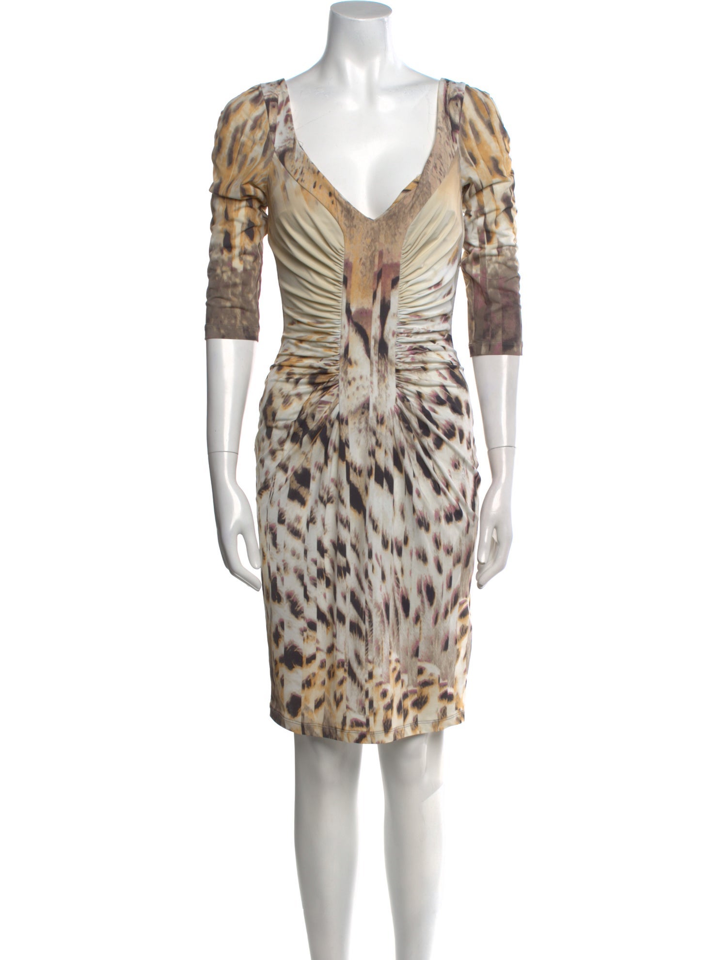 Roberto Cavalli Animal Print Knee-Length Dress
