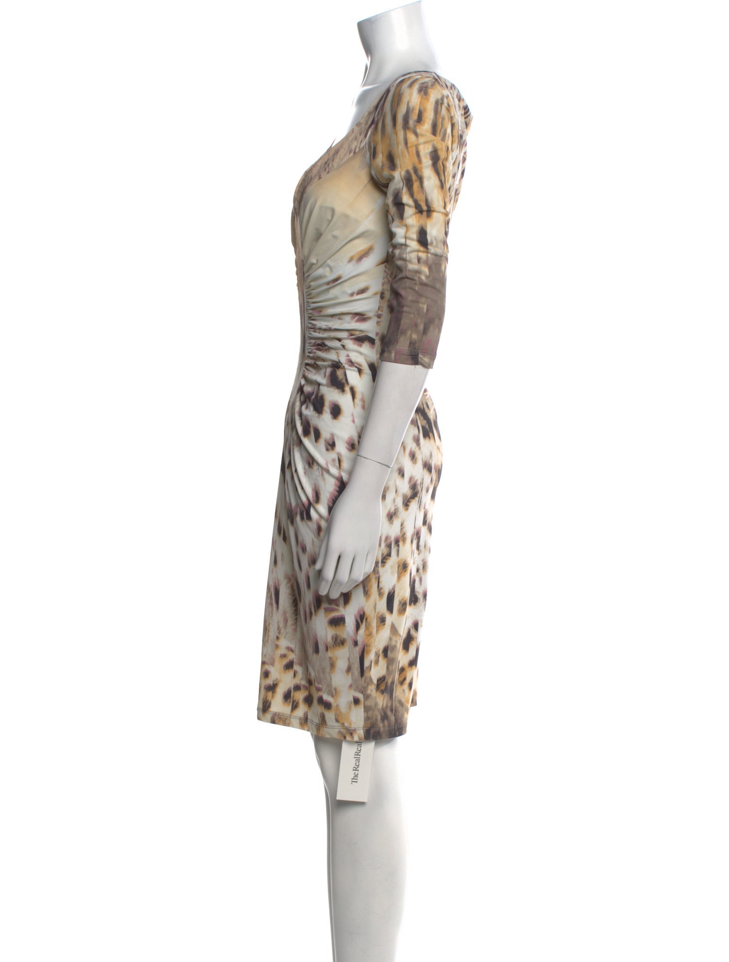 Roberto Cavalli Animal Print Knee-Length Dress
