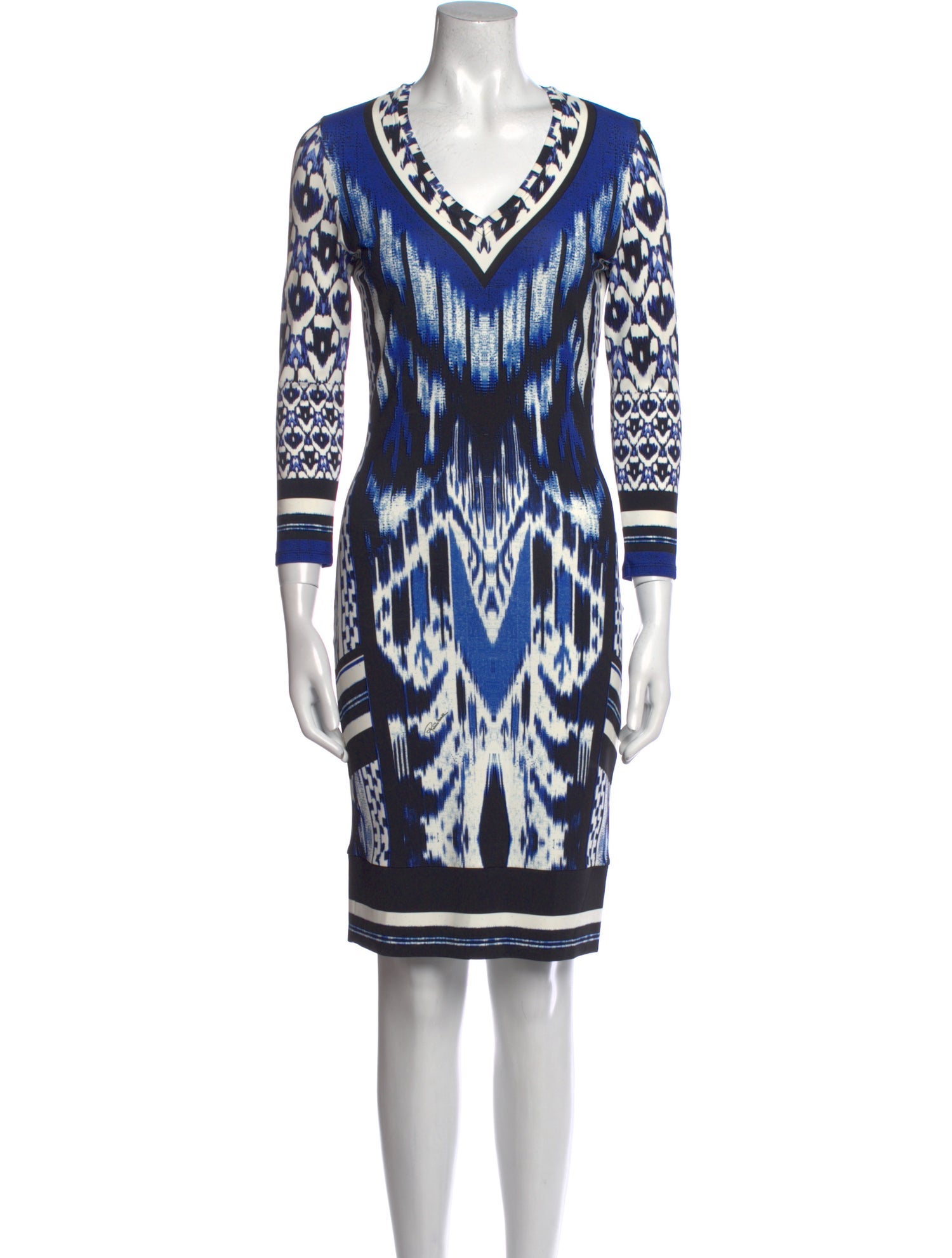 Roberto Cavalli Printed Knee-Length Dress