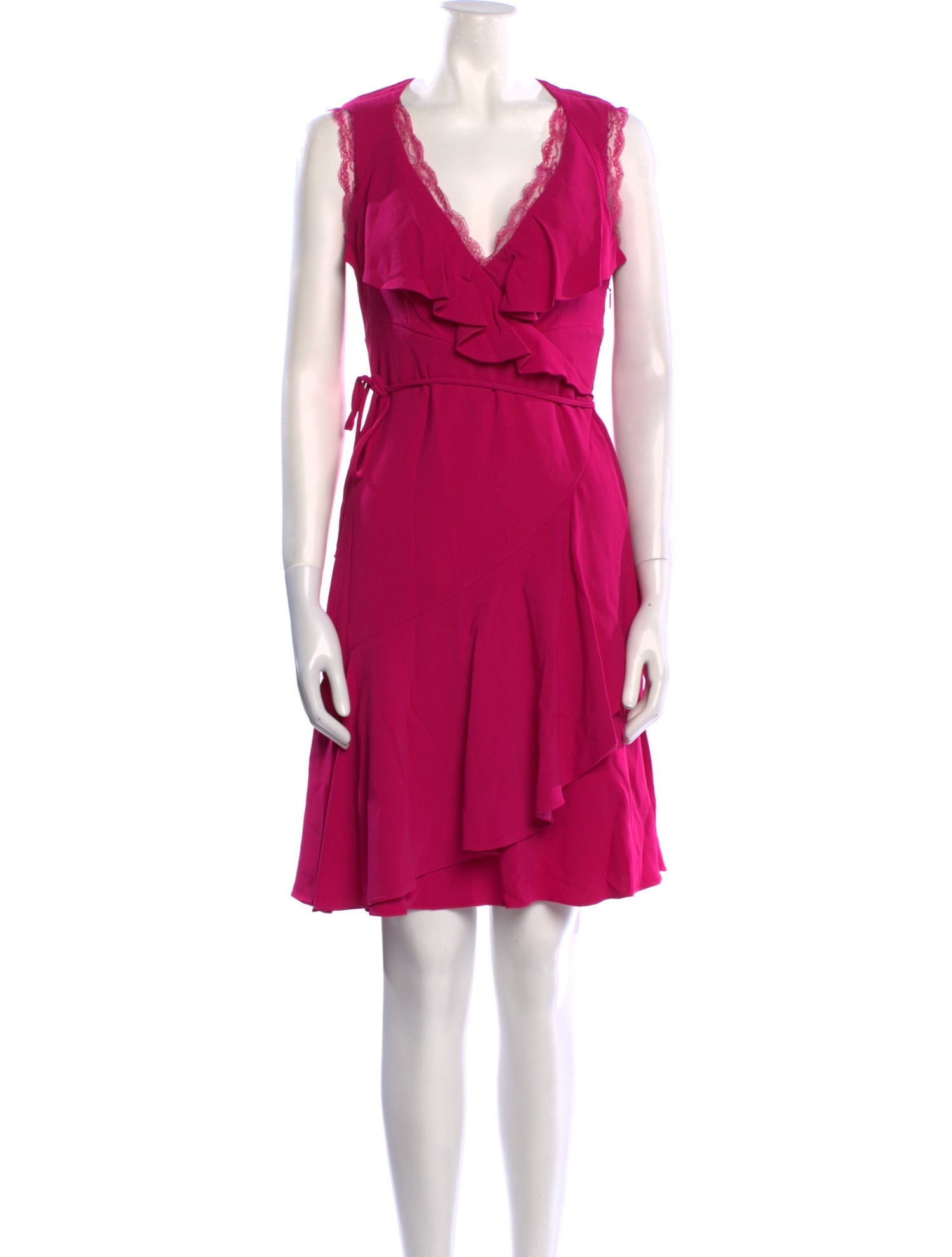 Roberto Cavalli V-Neck Knee-Length Dress w/ Tags