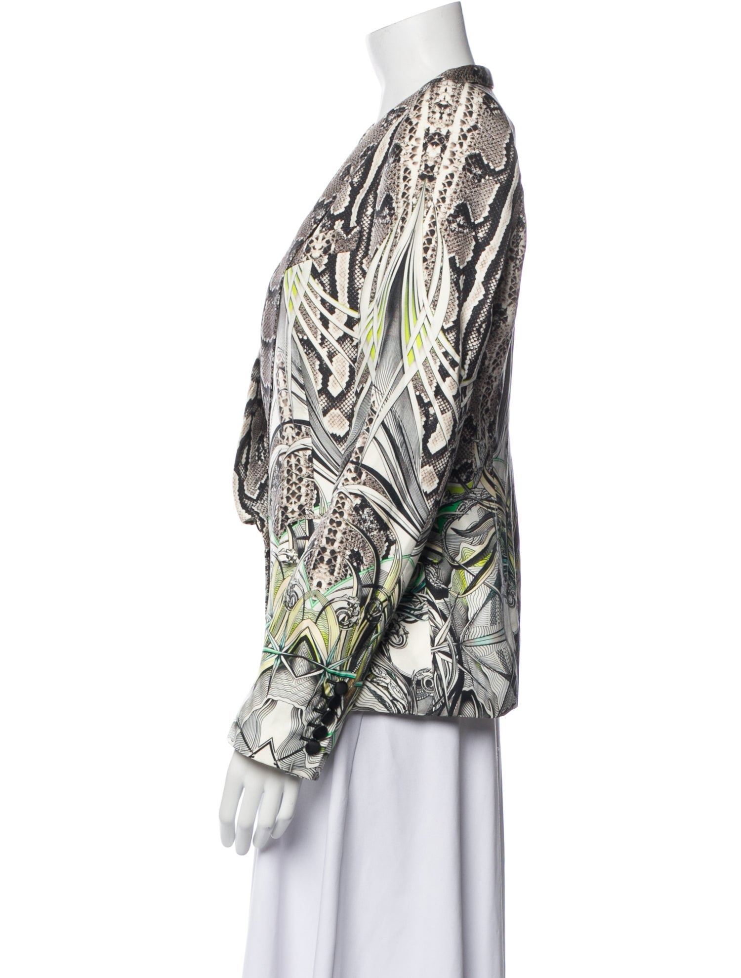 Roberto Cavalli Silk Animal Print Evening Jacket