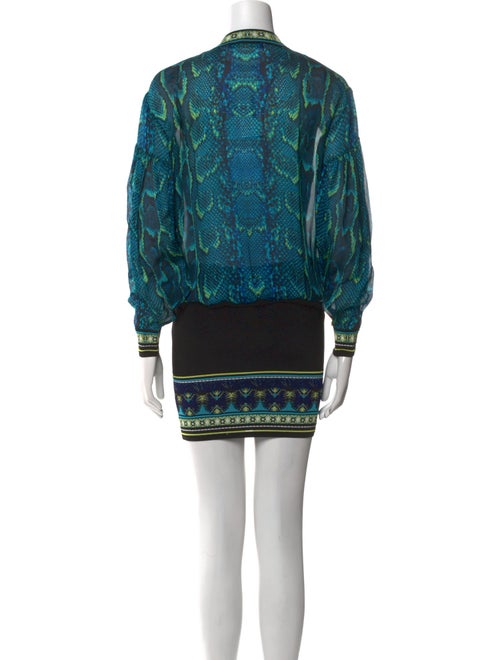 Roberto Cavalli Silk Knee-Length Dress