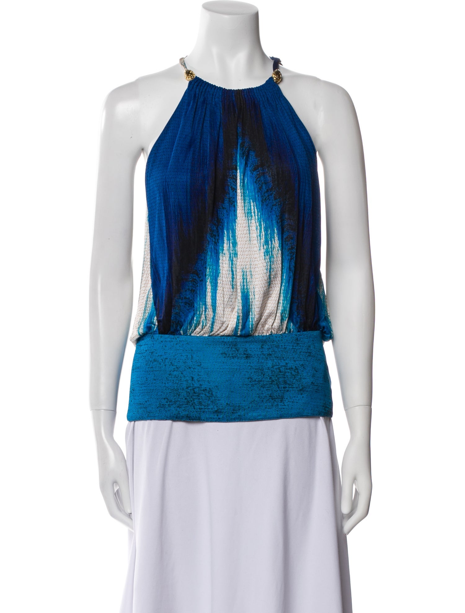 Roberto Cavalli Printed Halterneck Top