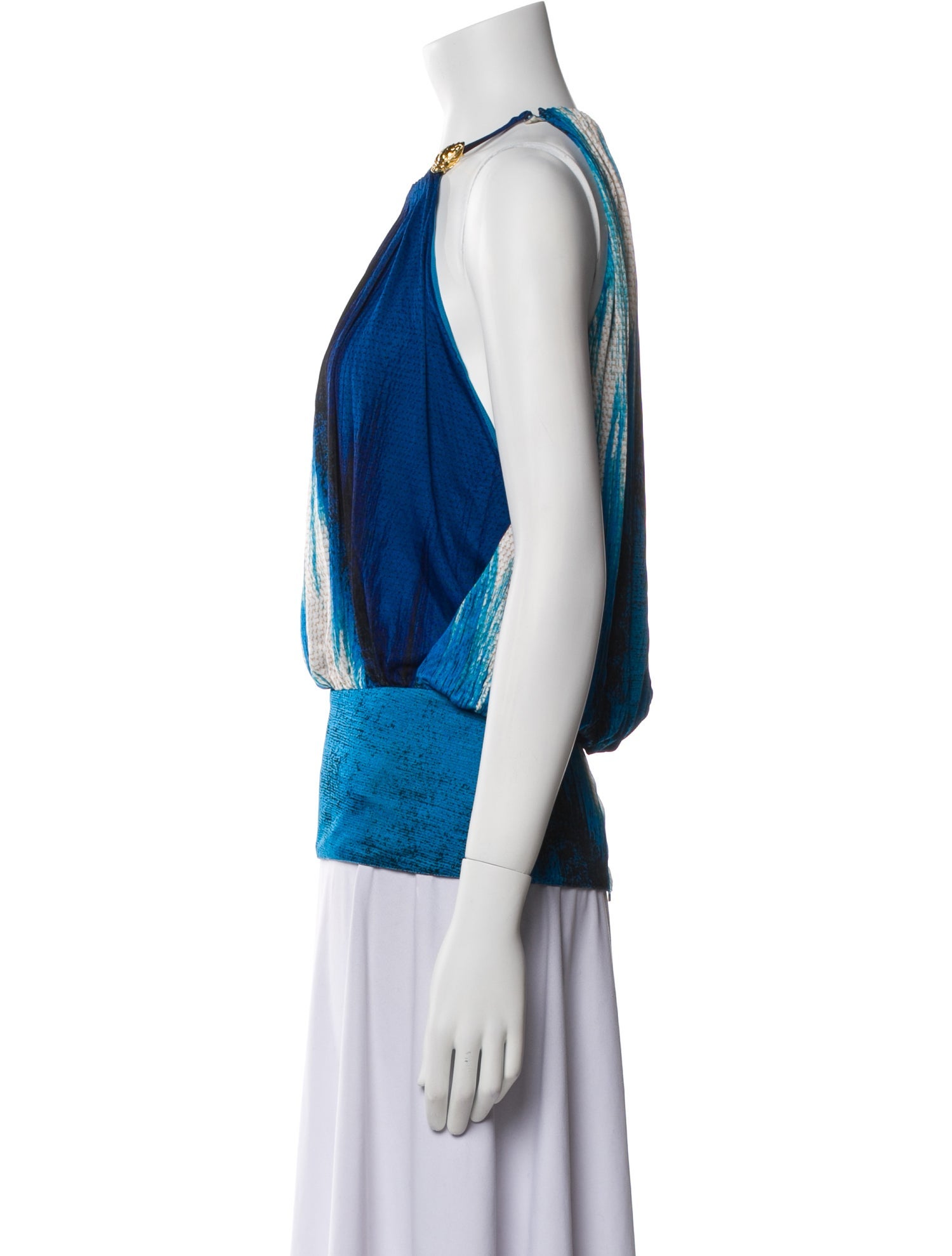 Roberto Cavalli Printed Halterneck Top