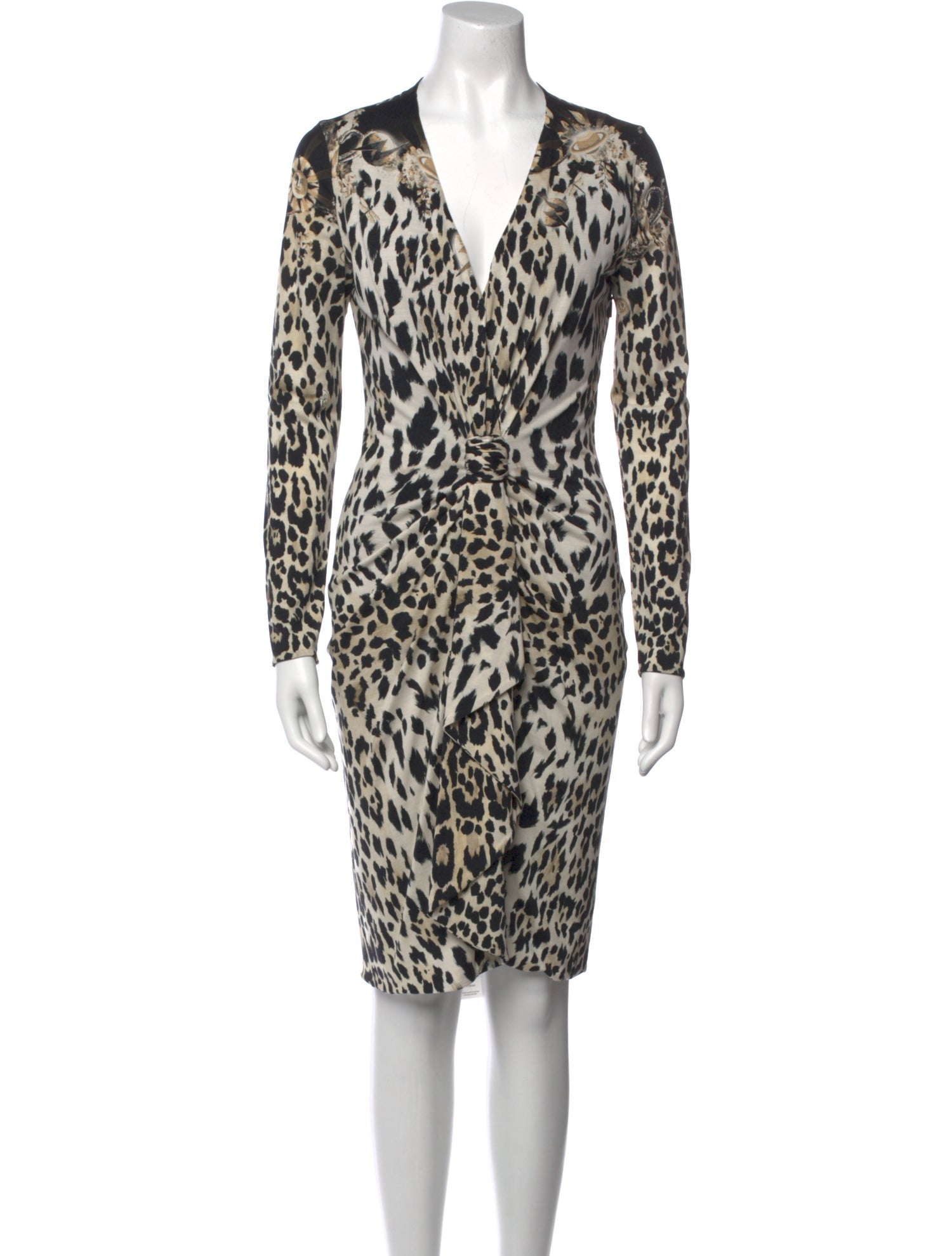 Roberto Cavalli Animal Print Knee-Length Dress
