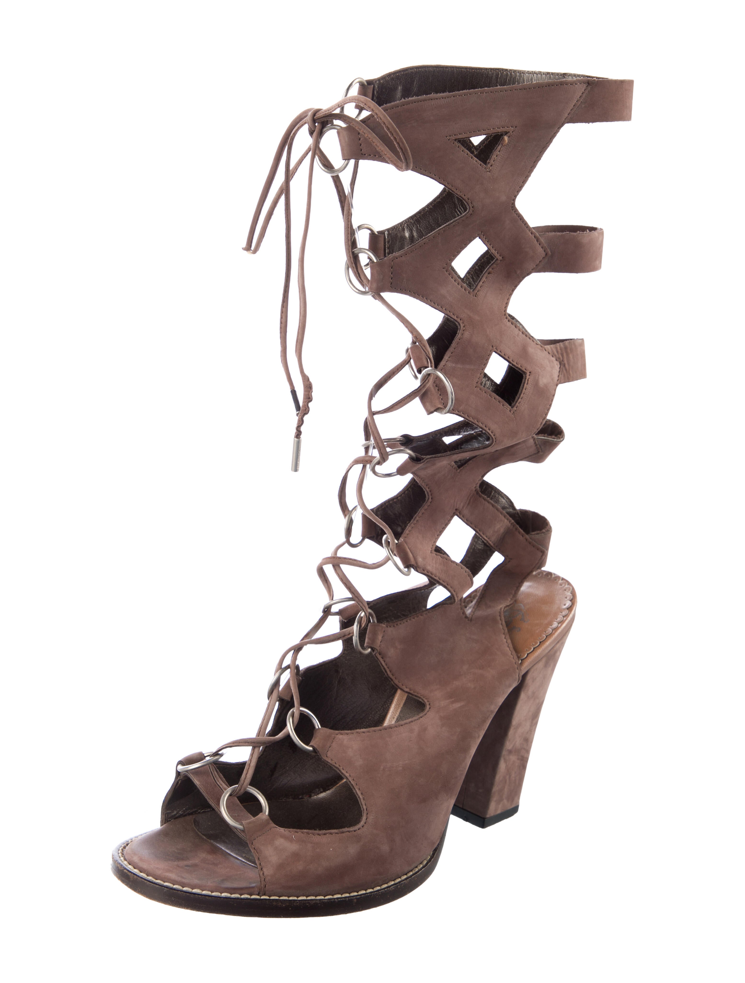 Roberto Cavalli Suede Gladiator Sandals