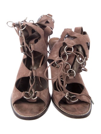 Roberto Cavalli Suede Gladiator Sandals