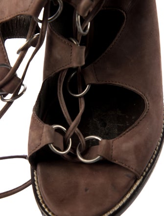 Roberto Cavalli Suede Gladiator Sandals