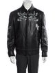 Roberto Cavalli Lamb Leather Printed Cardigan