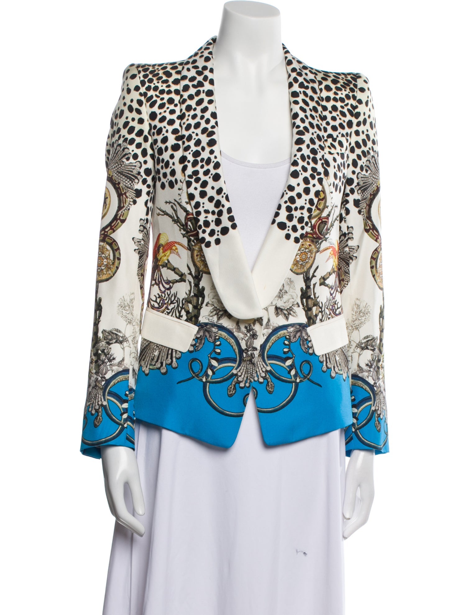 Roberto Cavalli Silk Paisley Print Blazer