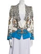 Roberto Cavalli Silk Paisley Print Blazer