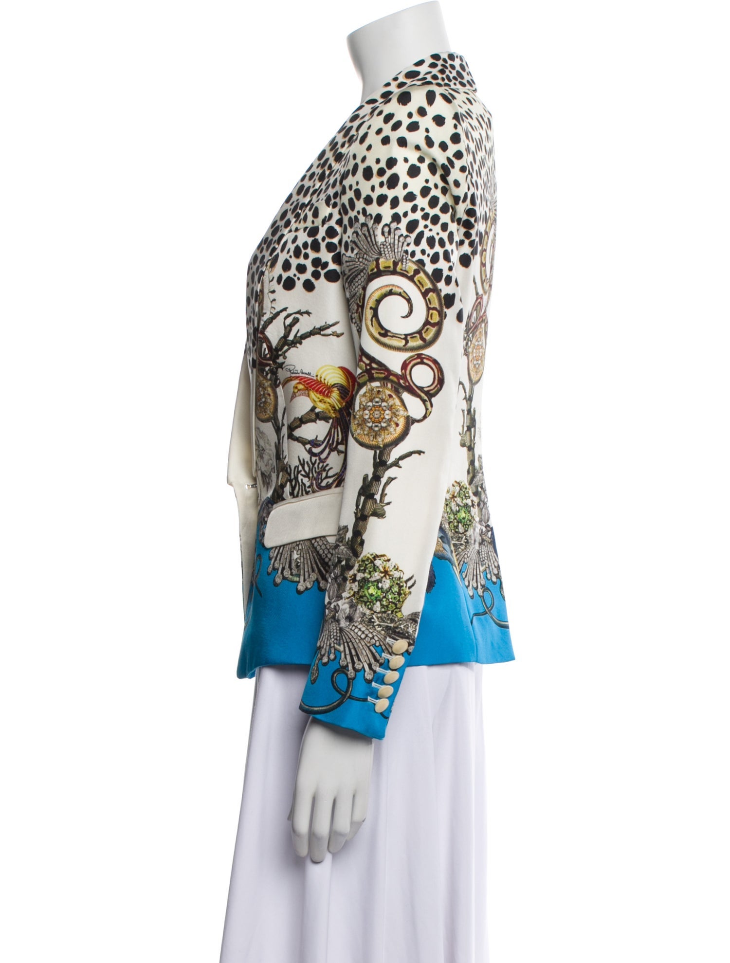 Roberto Cavalli Silk Paisley Print Blazer