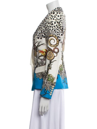 Roberto Cavalli Silk Paisley Print Blazer