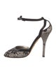 Roberto Cavalli Lace Animal Print D'Orsay Pumps