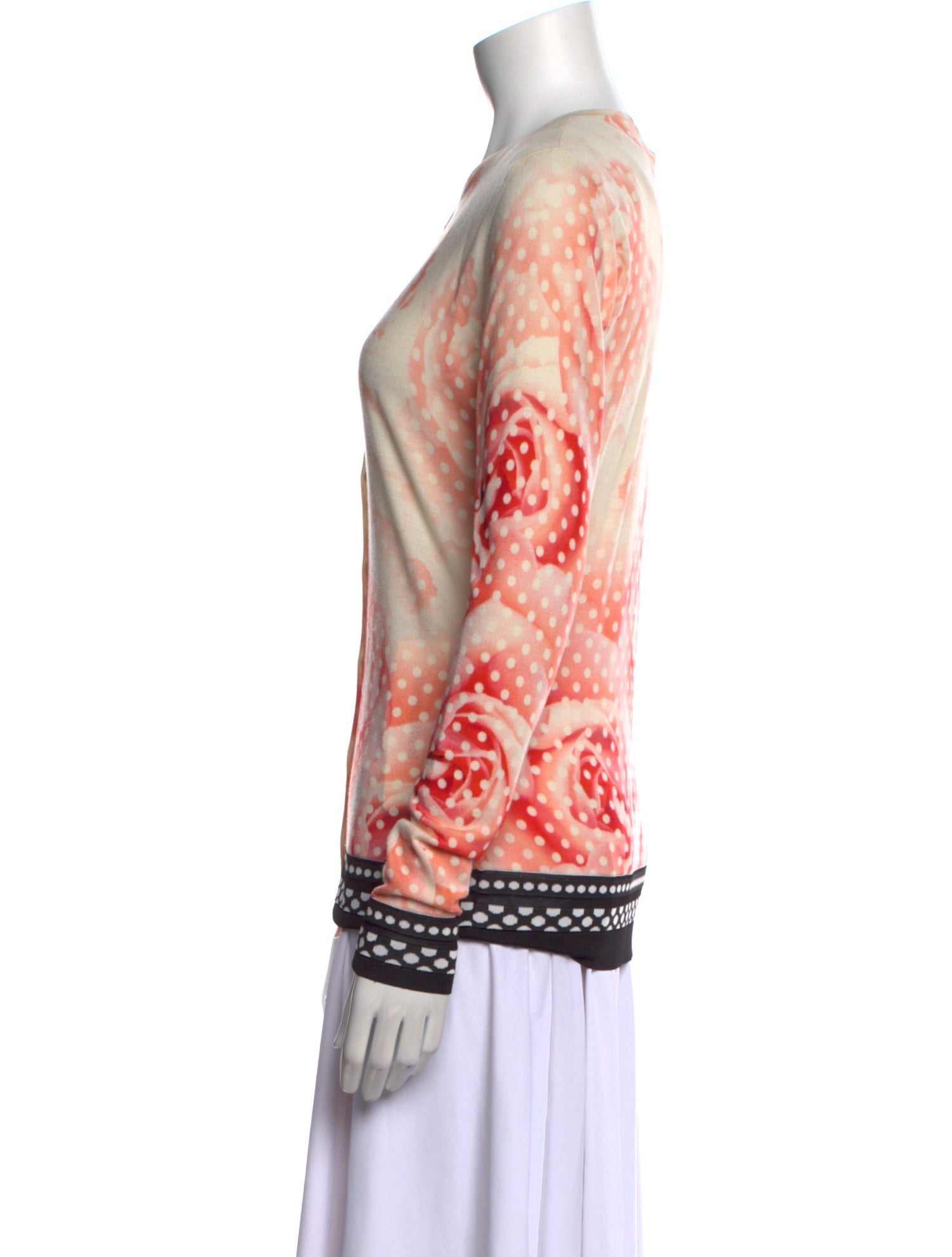 Roberto Cavalli Wool Printed Sweater