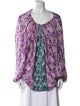 Roberto Cavalli Silk Floral Print Blouse