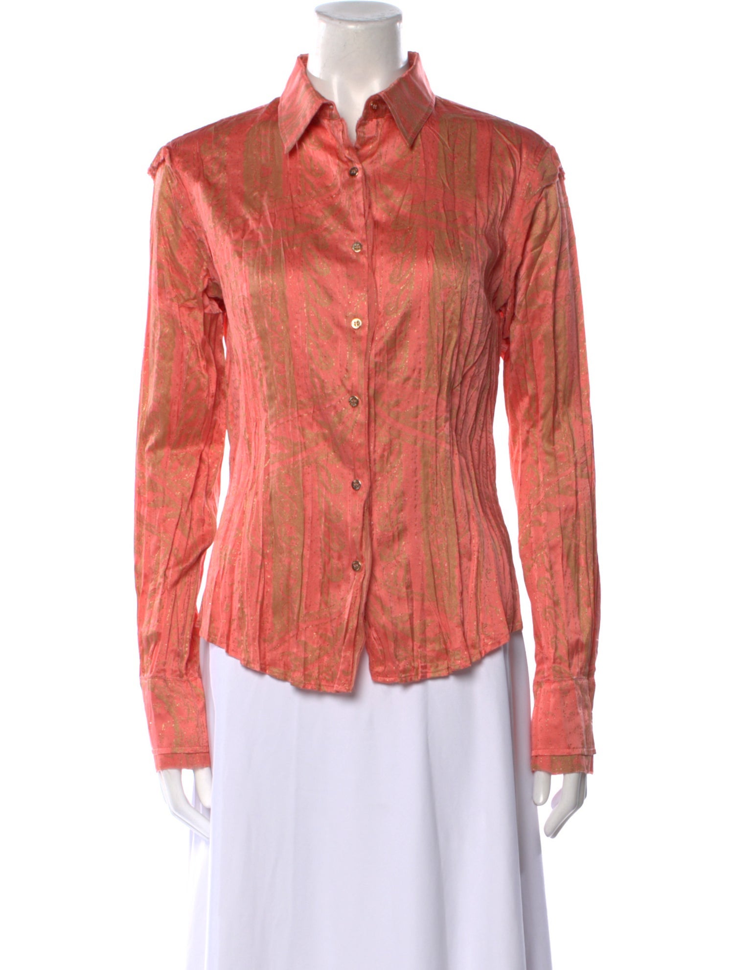 Roberto Cavalli Vintage Late 1990's - Early 2000's Button-Up Top