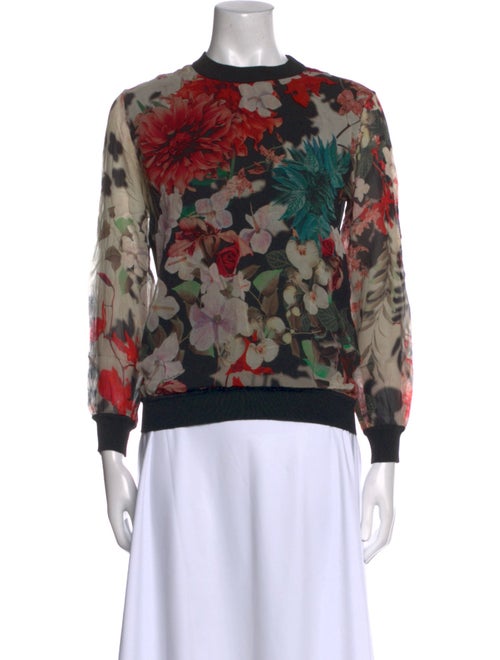 Roberto Cavalli Floral Print Crew Neck Sweatshirt
