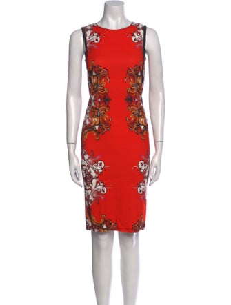Roberto Cavalli Printed Knee-Length Dress