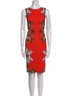 Roberto Cavalli Printed Knee-Length Dress