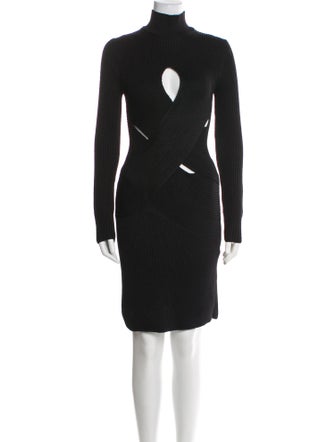 Roberto Cavalli Turtleneck Knee-Length Dress