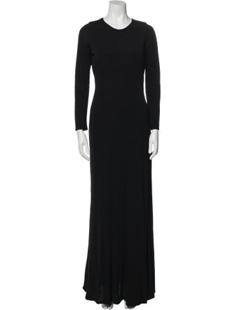 Roberto Cavalli Crew Neck Long Dress