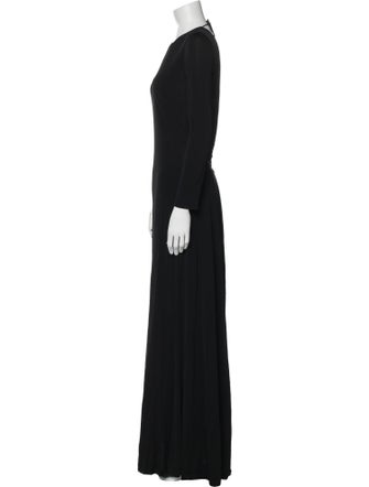 Roberto Cavalli Crew Neck Long Dress