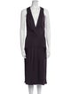 Roberto Cavalli V-Neck Midi Length Dress