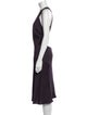 Roberto Cavalli V-Neck Midi Length Dress