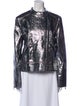 Roberto Cavalli Leather Printed Evening Jacket