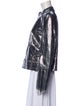 Roberto Cavalli Leather Printed Evening Jacket