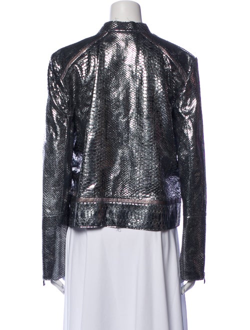 Roberto Cavalli Leather Printed Evening Jacket