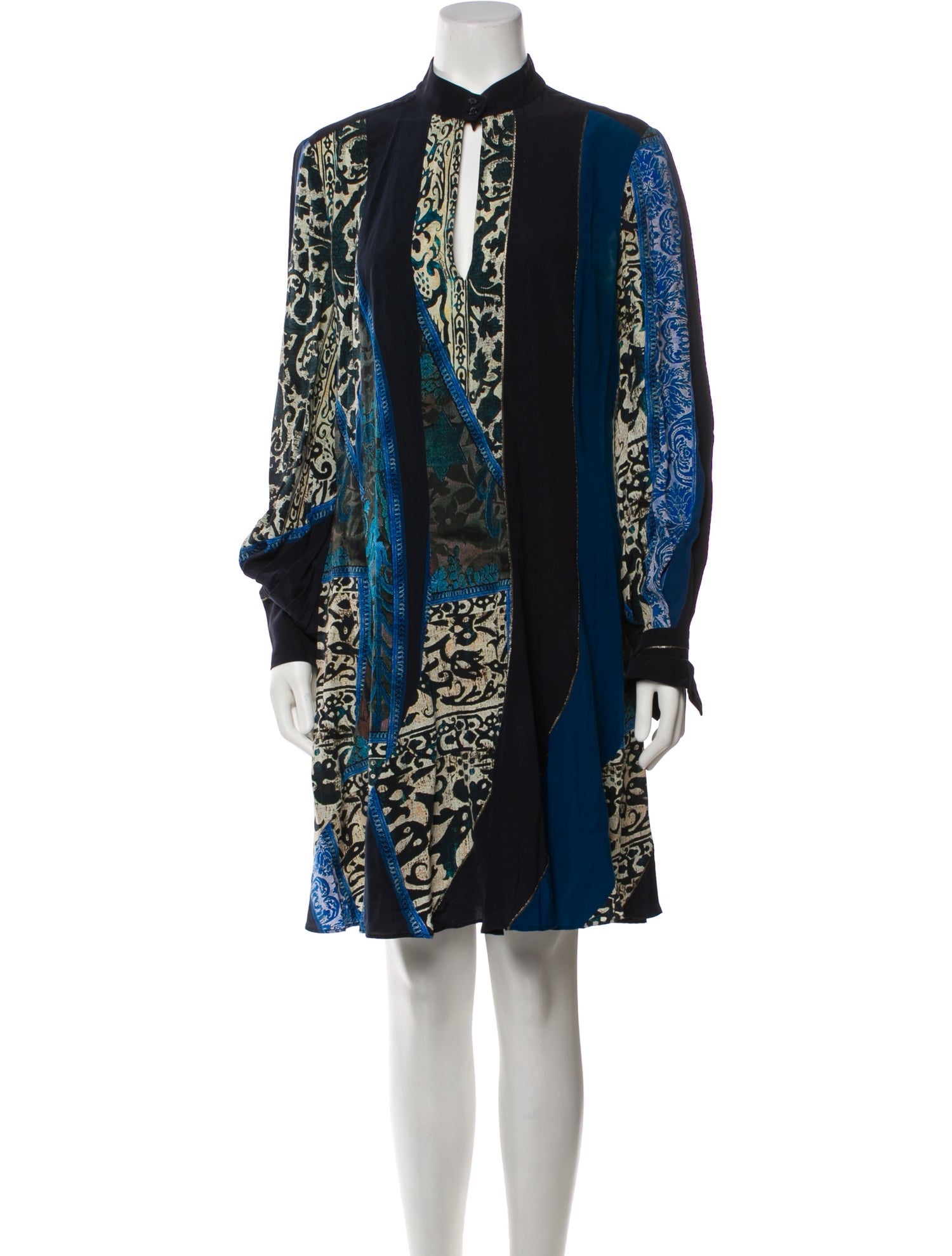 Roberto Cavalli Wool Knee-Length Dress