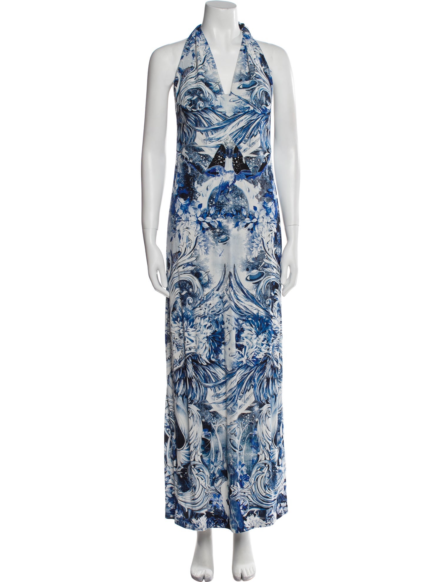 Roberto Cavalli Printed Long Dress