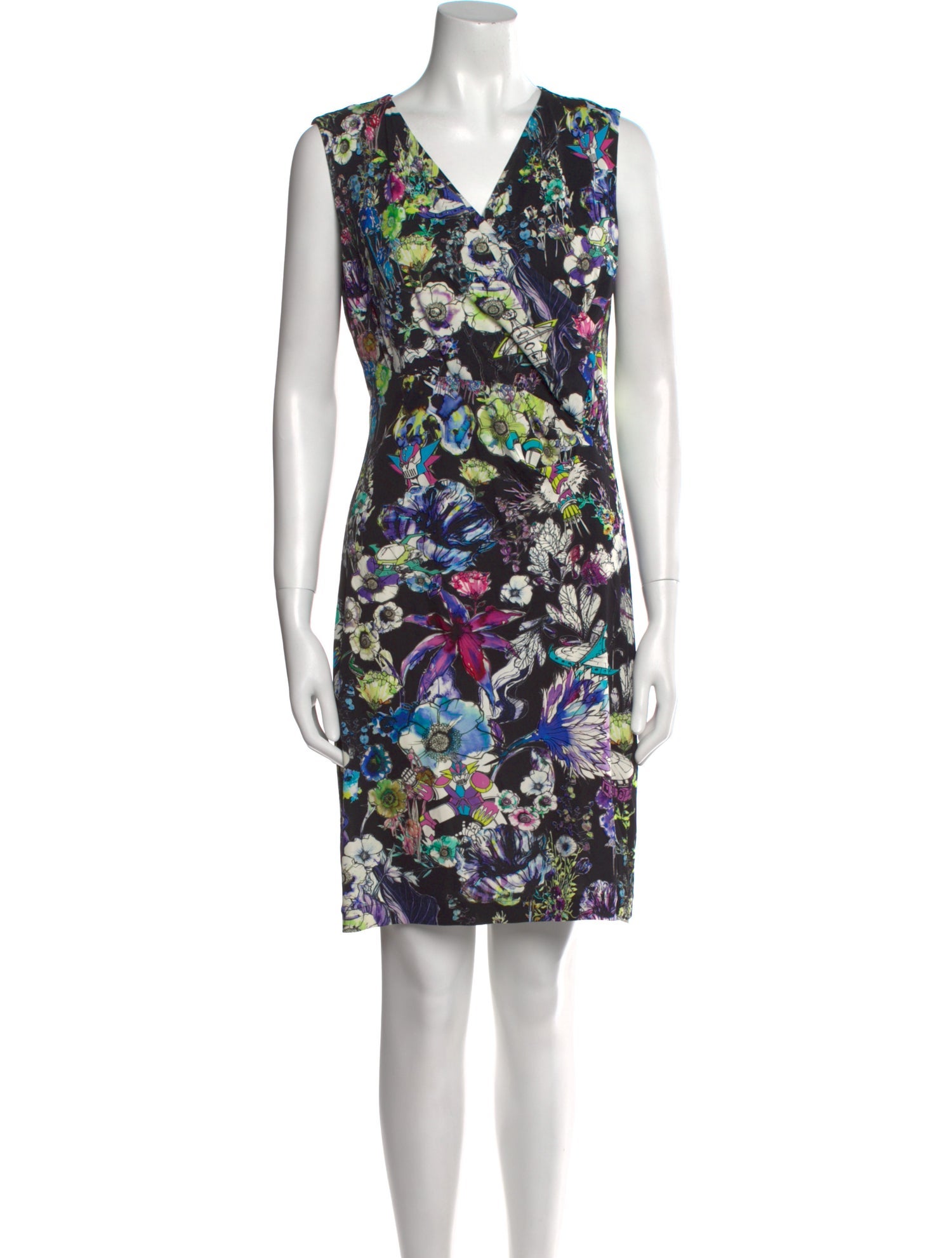 Roberto Cavalli Floral Print Mini Dress