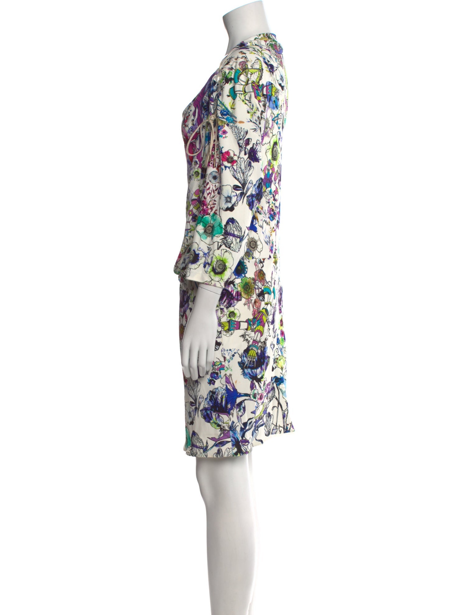 Roberto Cavalli Floral Print Knee-Length Dress