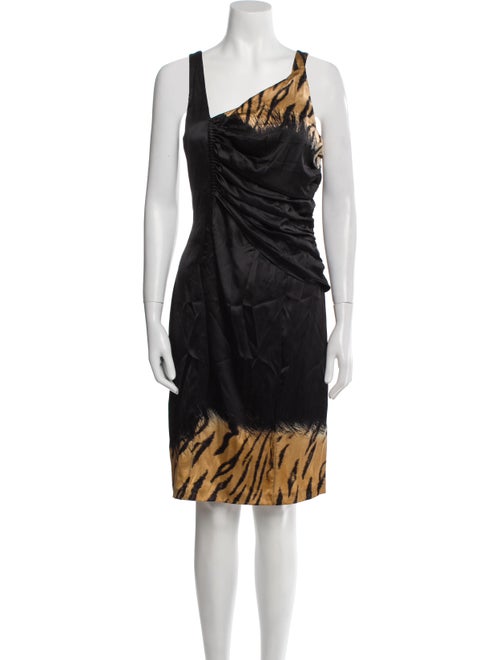 Roberto Cavalli Silk Knee-Length Dress