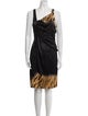 Roberto Cavalli Silk Knee-Length Dress