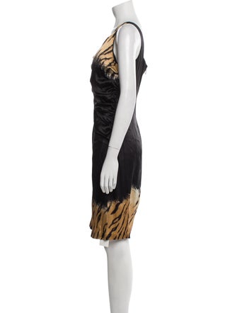 Roberto Cavalli Silk Knee-Length Dress
