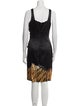 Roberto Cavalli Silk Knee-Length Dress
