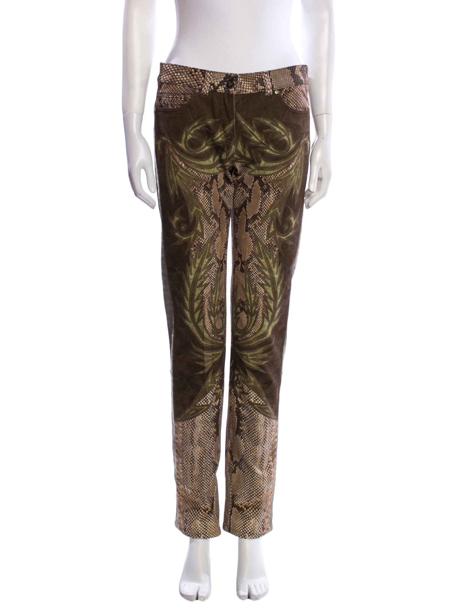 Roberto Cavalli Printed Straight Leg Pants