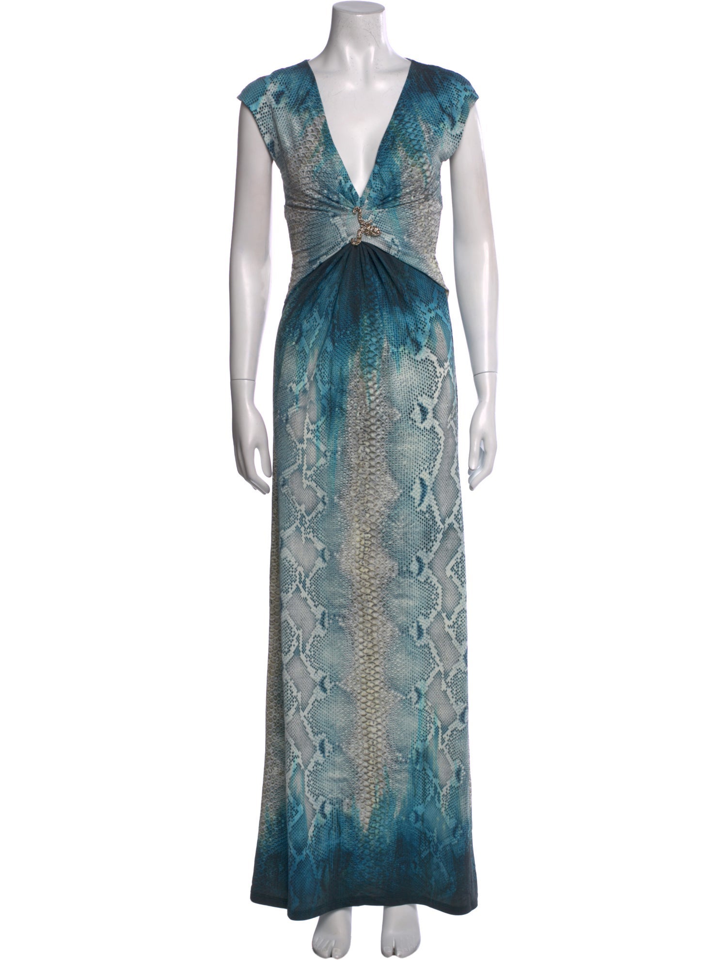 Roberto Cavalli Animal Print Long Dress