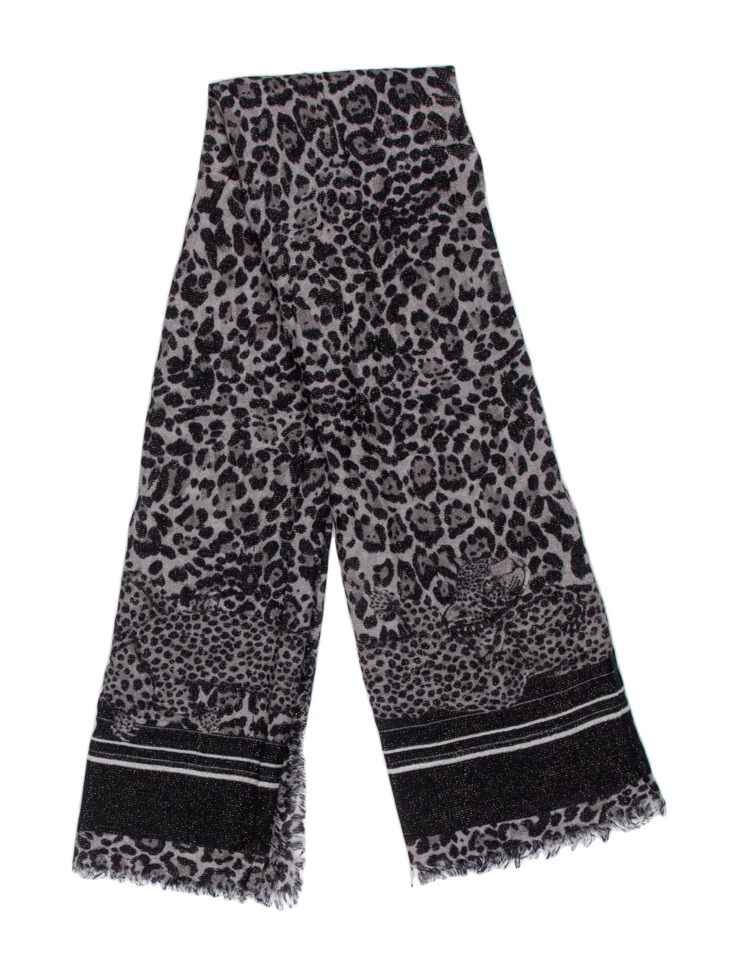 Roberto Cavalli Wool Striped Scarf